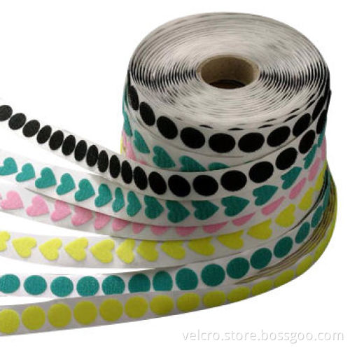 Eco-friendly colored hook-and-loop dots fasteners